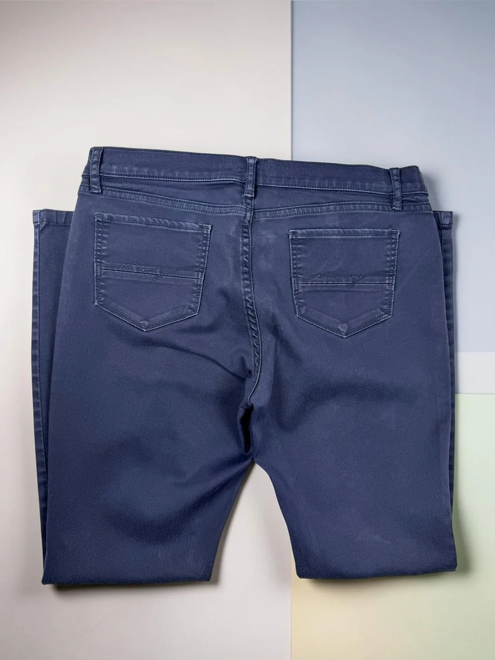 SOHO New York & Company Jeans Crosby Slim Leg Pant Womens Size 12 Navy Blue